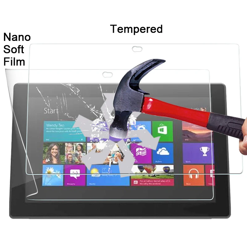 Для microsoft поверхности RT 10,6 ''TAB взрывозащищенный Nano мягкая пленка best качество анти-shatter Защитная пленка