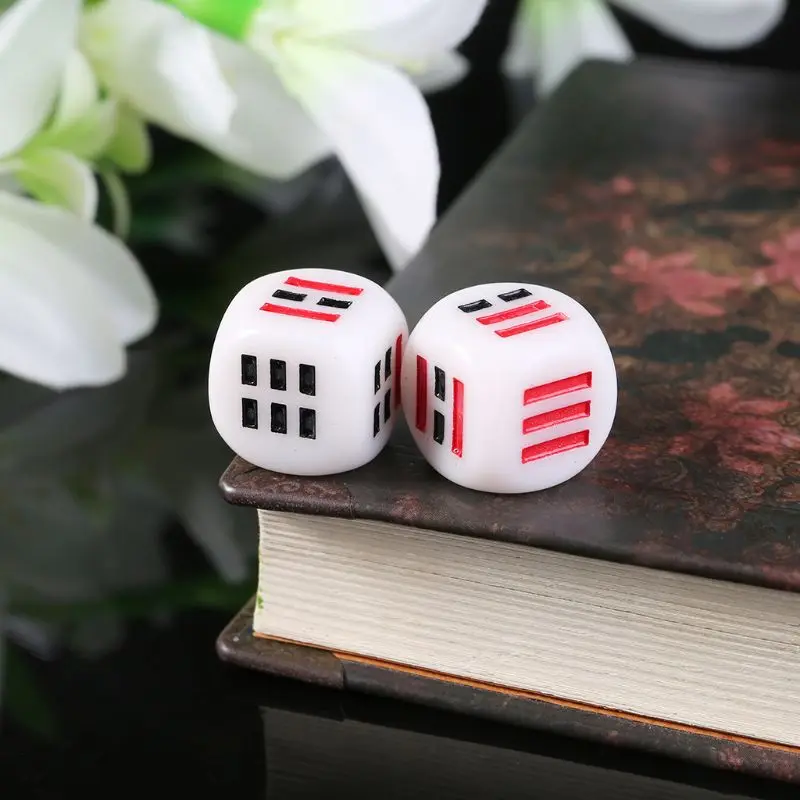 10Pcs D6 Dices For Easy Fortune-Telling Guess Divination Dice Ba Gua Eight Trigrams Parts Accessory 16mm