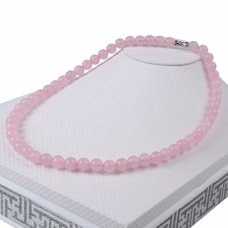 13 стилей ожерелье с природным камнем для женщин 8 мм эластичный тигровый глаз розовый кристалл полудрагоценный камень Колье чокер с бусинами мужские ювелирные изделия