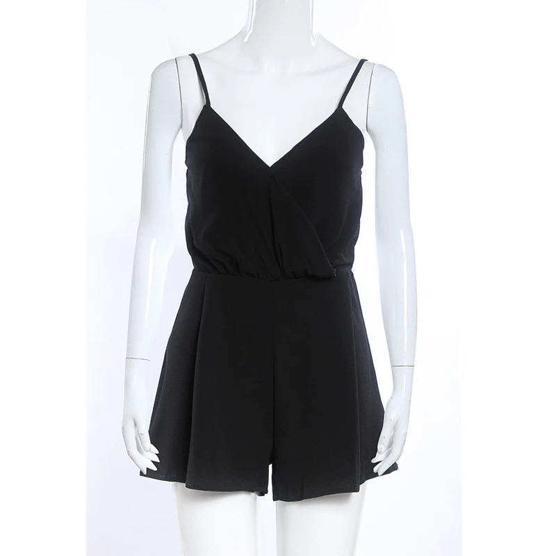 الصيف أزياء مثير السروال القصير المرأة بذلة أكمام السباغيتي حزام عارية الذراعين Playsuits الصلبة داخلية الصيف أزياء مثير السروال القصير المرأة بذلة أكمام السباغيتي حزام عارية الذراعين Playsuits الصلبة داخلية