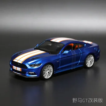 

1:24 Simulation alloy sports car model toy For Fordalde Mustang GT with Steering wheel control front wheel steering CAr toy