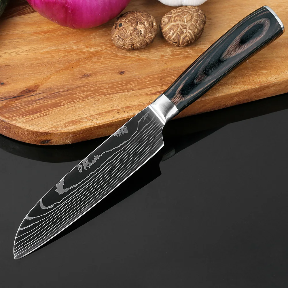 XITUO 5 шт набор кухонных ножей 7CR17 из высокоуглеродистой японской нержавеющей стали 8+ 7+ 7+ 5+ 3,5 дюймов инструмент для приготовления пищи нож для шеф-повара подарки
