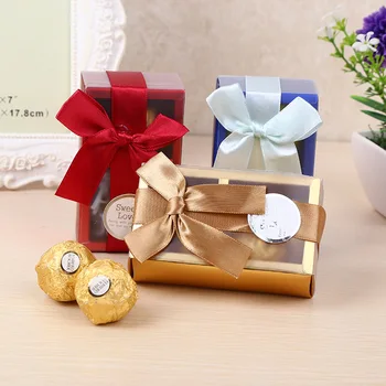 

Valentine's day chocolate box candy packing box wedding gift box 2-grid macarons box wen5648