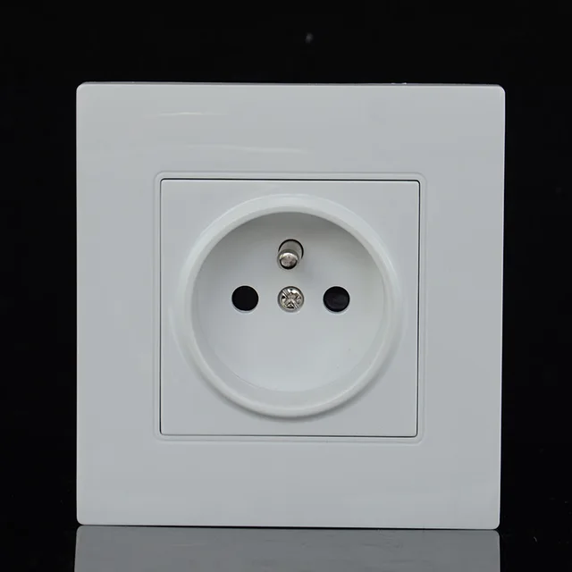 French Standard Socket Regulations Concealed Wall Power Outlet 16A 2P