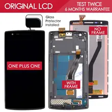 100% Tested Original 1920×1080 LCD For OnePlus One Screen One Plus One Display with Touch Screen Digitizer Assembly with Frame