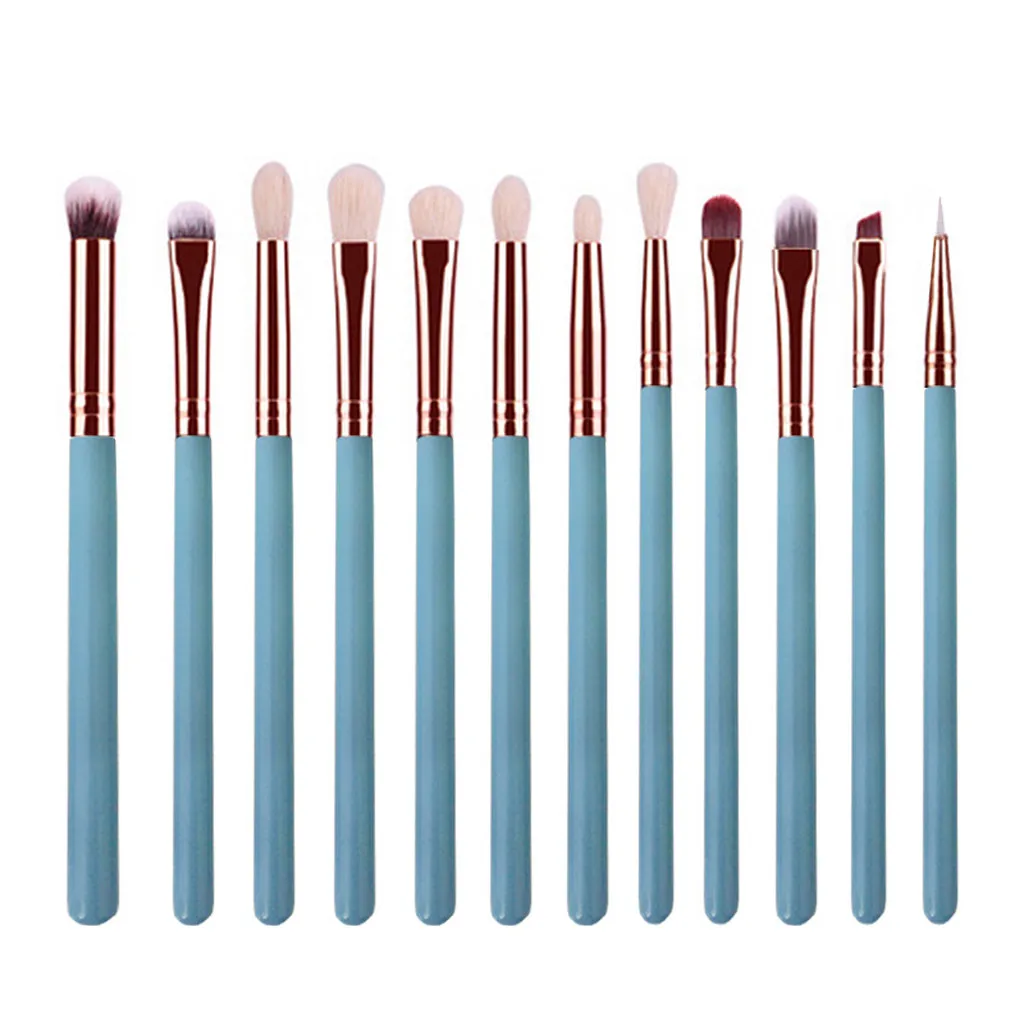 

NEW Wooden Handle Cosmetic Makeup Brush Foundation Powder Eyeshadow Brush 12PCS brochas real technique micro brush maquillaje