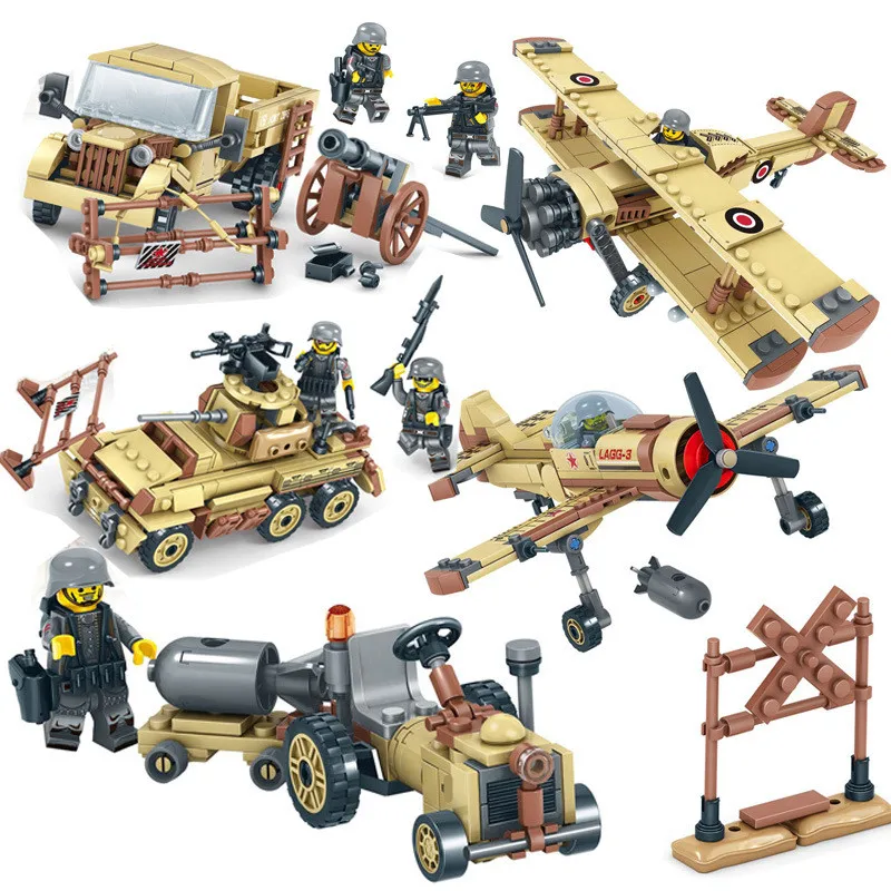 

World War 2 Military Tank Plane Car SWAT Soldiers Army CS Special Forces Model DIY Building Blocks Brick Figures Toys Boys Gift