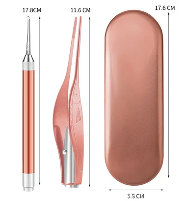 Почтовыми службами dhl или ems или в общей сложности 20 блоков светодиодный фонарик Ушная палочка Инструменты для ухода за ушами удаления ушной серы инструмент для чистки ушей Пинцет уши Уход Набор инструментов