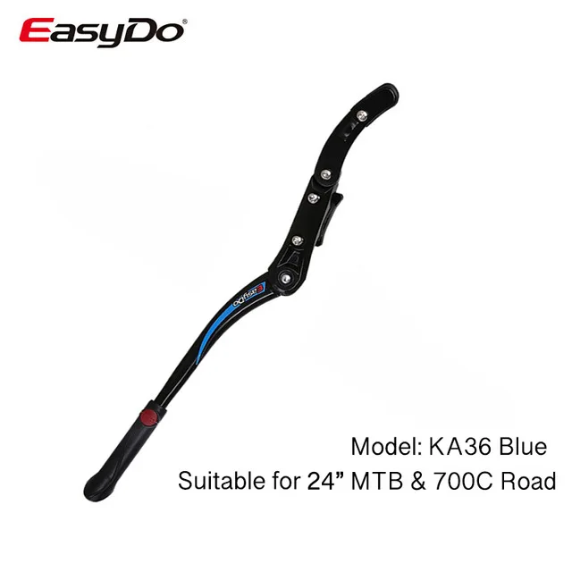 EasyDo 2"-29" регулируемая велосипедная подножка MTB дорожный велосипед парковочные стойки горный велосипед Подножка для велосипеда боковая подставка для ног поддержка - Цвет: Blue-KA36