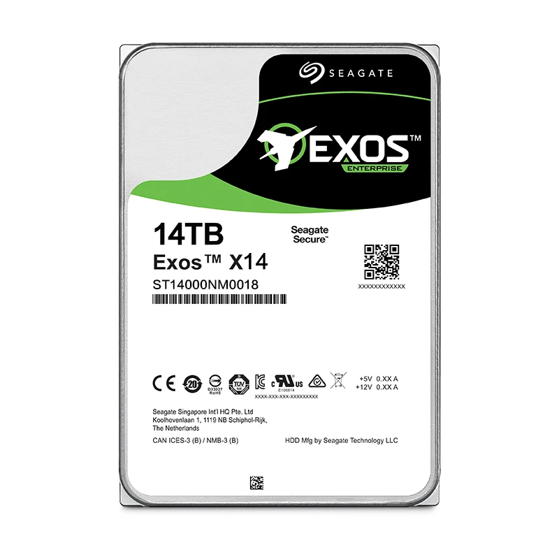 Внутренний жесткий диск Seagate Exos 7E2 14 ТБ SATA 6 128 Мб кэш памяти 3 5 дюйма формат 512e/4Kn SATA3