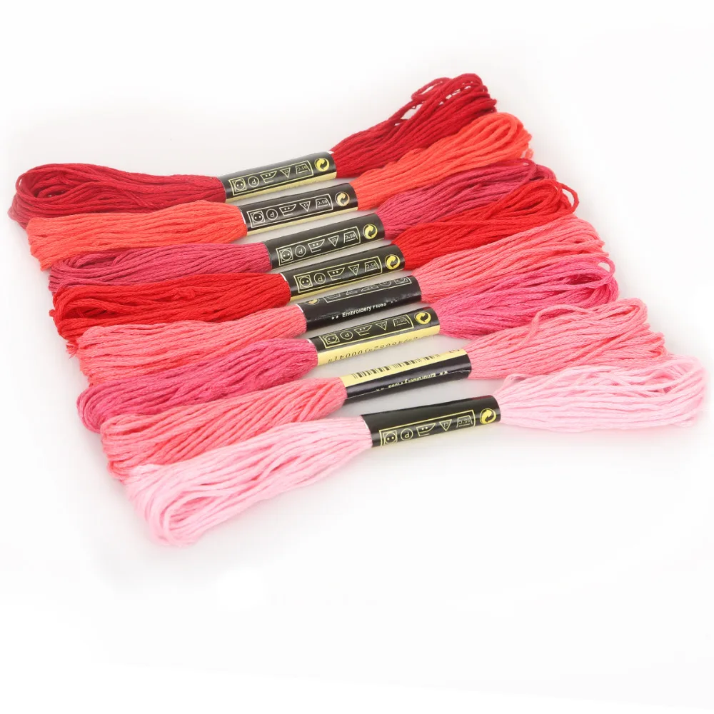 

Multi Colors 8Pcs/lot 7.5m length Similar DMC Threads Cross Stitch Cotton Embroidery Threads For DIY Sewing Tools Accessories