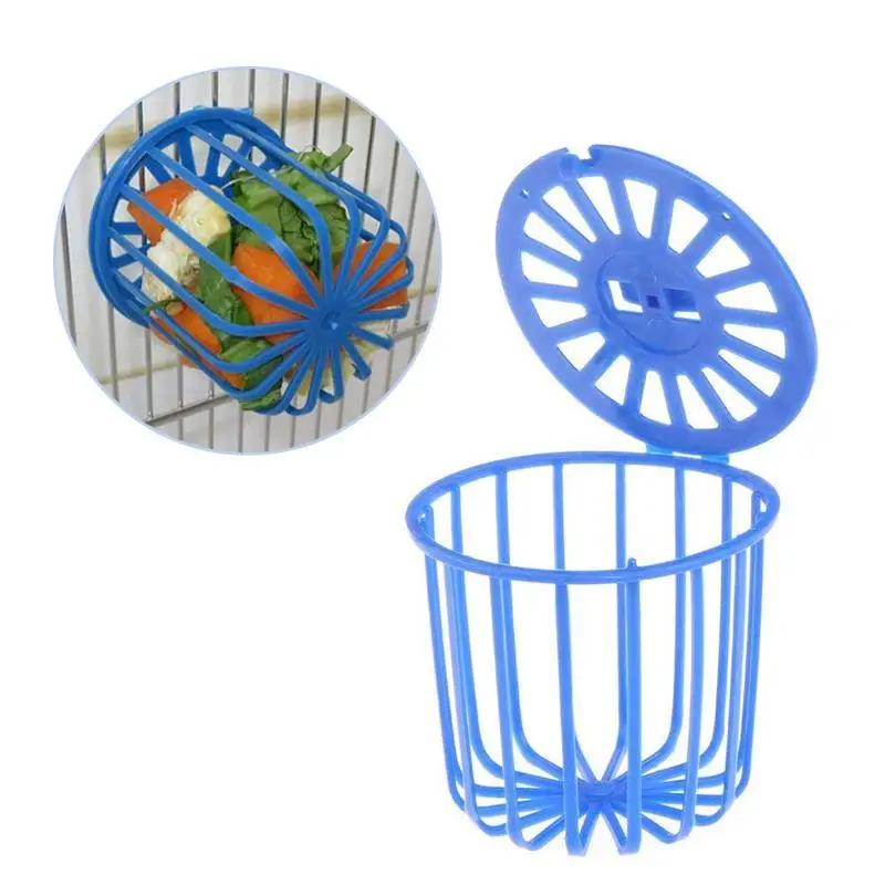 1 шт. синяя Милая птичья кормушка для попугаев клетка для фруктов Подставка для овощей клетка аксессуары подвесная Корзина Контейнер игрушки для домашних птиц