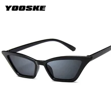YOOSKE, сексуальные солнцезащитные очки кошачий глаз, женские, желеобразные, цветные, солнцезащитные очки, женские, Ретро стиль, черный, красный, треугольник, небольшая оправа, солнцезащитные очки, УФ-оттенки