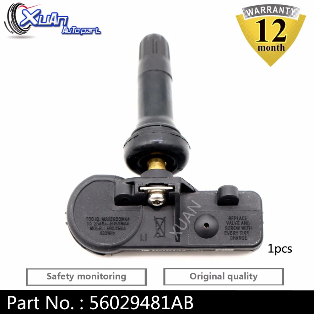 XUAN 56029481AB 1 шт. TPMS датчик давления в шинах для DODGE NITRO RAM 1500 2500 3500 пикап JEEP COMMANDER WRANGLER 433