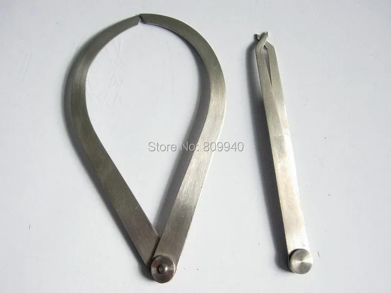 Yibuy 2pcs 345mm Length Firm Joint Metal Measurement Inside Outside Caliper Silver