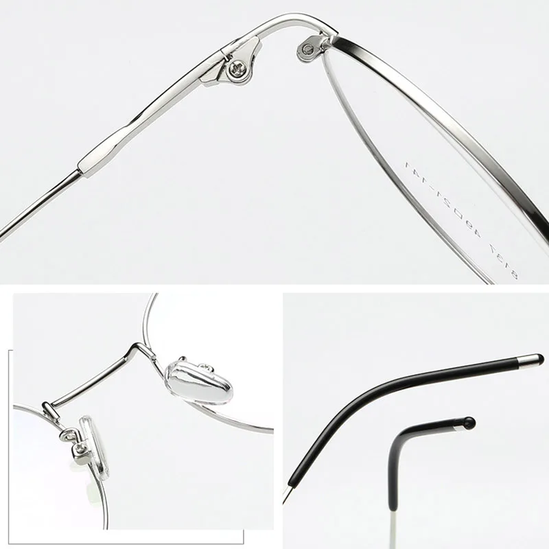 Handoer 8137 Optical Glasses Frame for Men and Women Alloy Eyewear Full Rim Alloy Spectacles Glasses Optical Prescription Frame