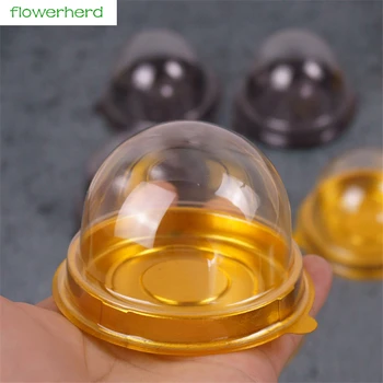 

10pcs/lot Transparent Dome Box Plastic Cake Box Mini Packing Box Cupcake Candy Box for Birthday Party Supply Wedding Decoration