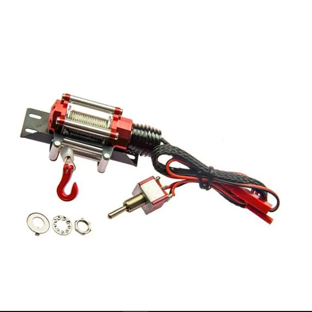 

Metal Steel Wired Automatic Simulated Winch with Switch for 1/10 Traxxas HSP Redcat HPI TAMIYA Axial SCX10 RC4WD D90 RC Parts
