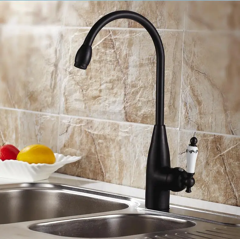 Fashion high quality ORB finished copper single lever hot and cold kitchen Faucet tap sink faucet