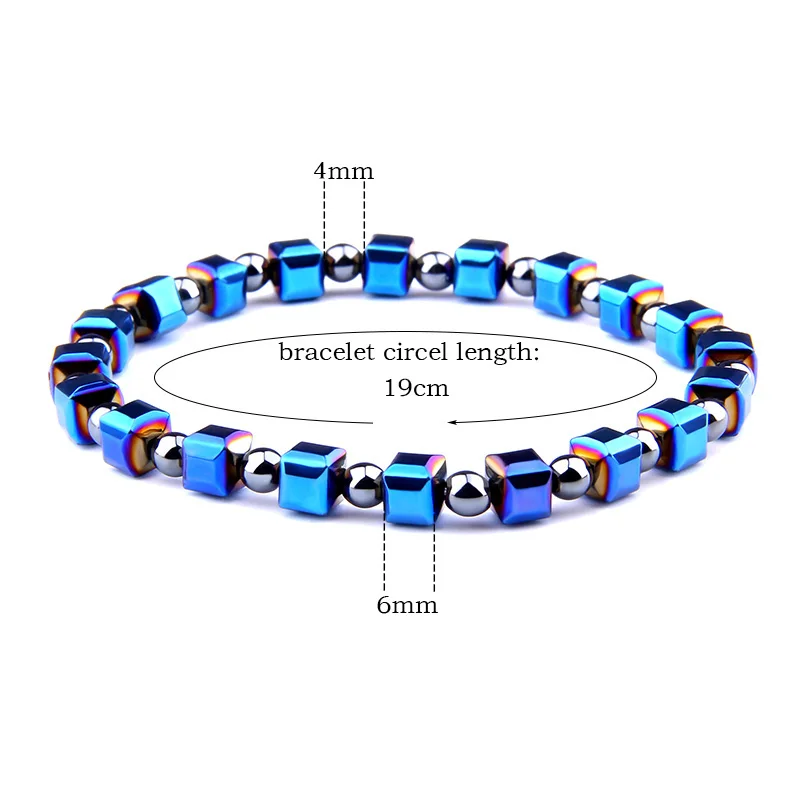 Тянущиеся браслеты для мужчин, для потери веса, натуральный камень, браслет, бусины, забота о здоровье, без магнитного гематита, браслеты для женщин, Pulseira