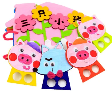 

Cartoon story book Fabric Felt kit Non-woven cloth Craft DIY Sewing set Felt Handwork Material DIY needlework supplies