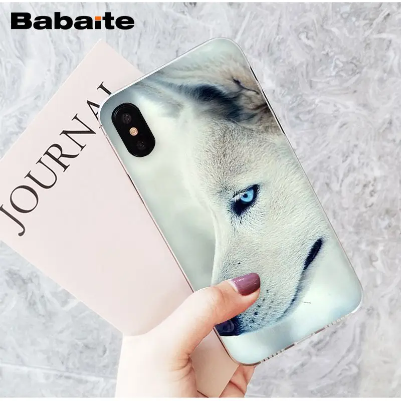 Babaite angry snow wolf TPU Мягкий силиконовый чехол для телефона Apple iPhone 8 7 6 6S Plus X XS MAX 5 5S SE XR