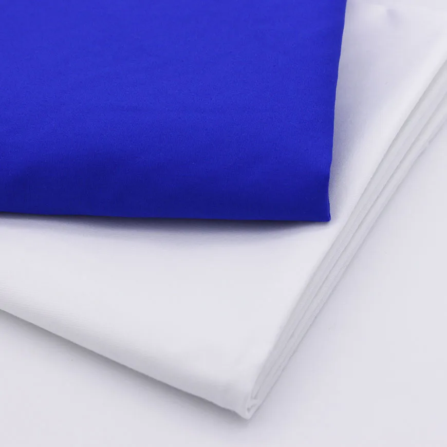 CMCYILING Белый Синий Чистый хлопок ткань для платьев швейная ткань поплин Ткань 50*150 см