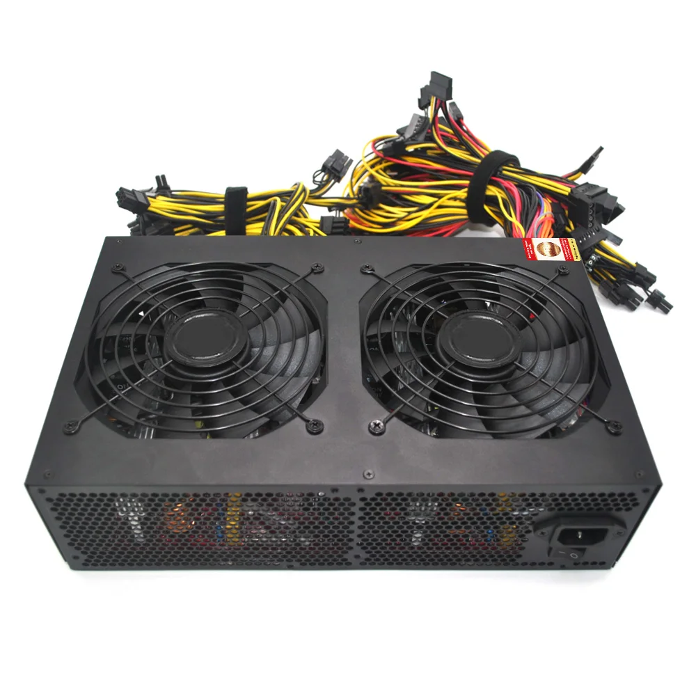

Maximum 3600W Switching Power Supply Active PFC for Bitcoin Ethereum Miner Mining Machine 160-260V with Low Noise Cooling Fans