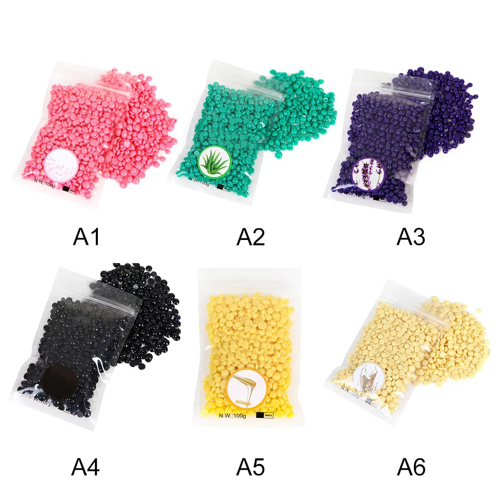 100g Depilatory Body Beauty Waxing Beads Women's Depilatory Hot Film Hard Wax Pellet Waxing Bikini No Strip Hair Removal Bean