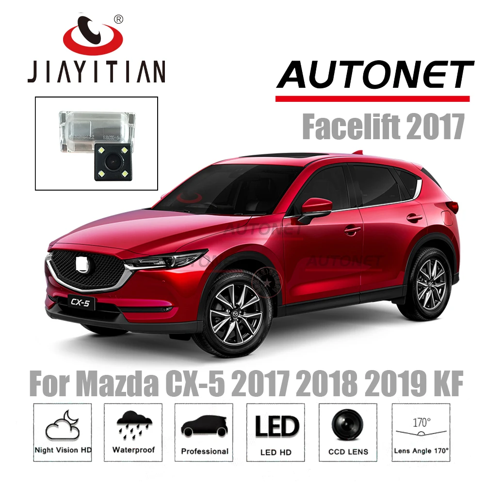 Kopen JiaYiTian Achteruitrijcamera Voor Mazda CX 5 cx5 2017 2018 2019 KF CCD Nachtzicht Backup CAM Reverse camera license plaat Camera