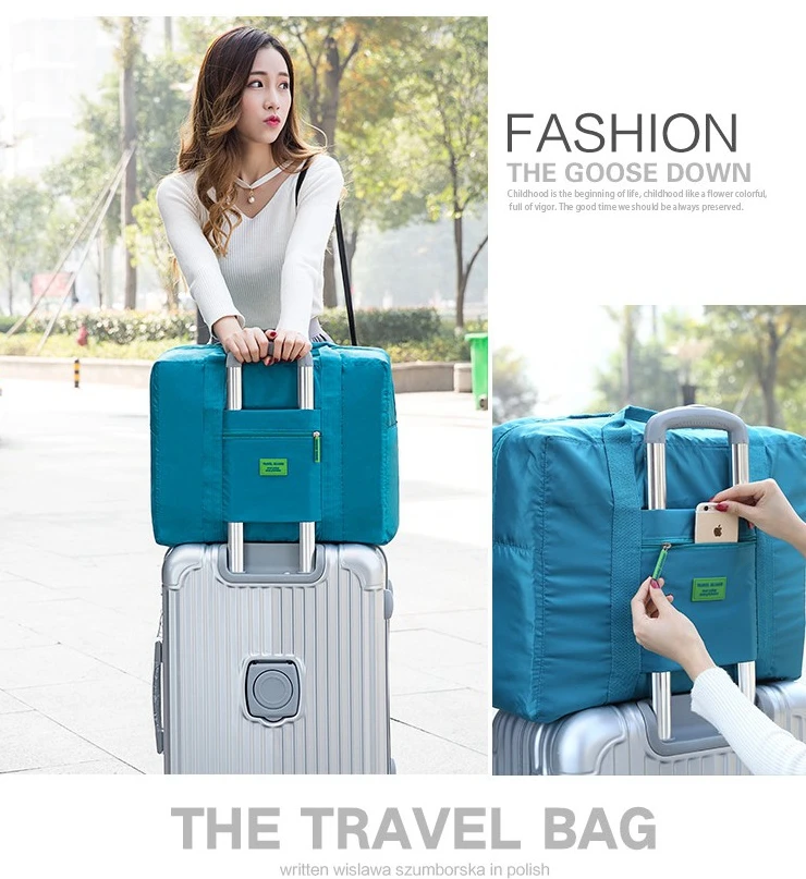 

Large Capacity Travel Duffle Storage Bag Polyester Foldable Multifunctional Bag Flying Friendly Case