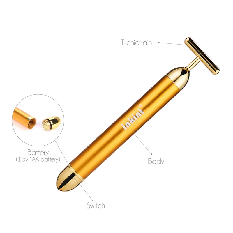 Ролик для похудения лица 24K Gold Beauty Bar уход за кожей массажер против старения