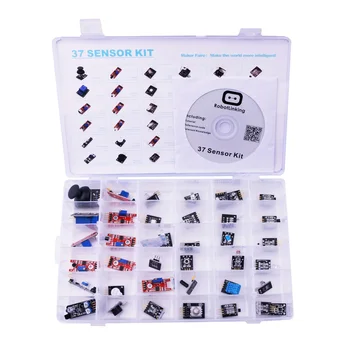 

37 IN 1 BOX SENSOR KITS FOR ARDUINO HIGH-QUALITY WITH PLASTIC BOX AND CD FREE SHIPPING