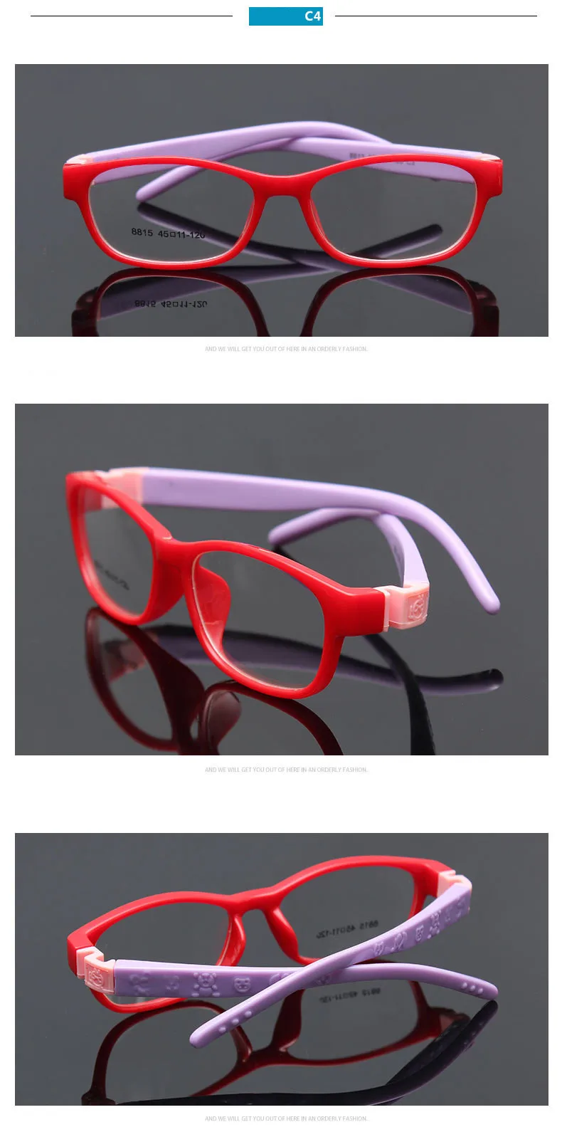 Детские оптические очки Размер 45 мм без винта гибкие, детские очки в оправе, подростковые очки, TR90 и силиконовые Безопасные гибкие оправы