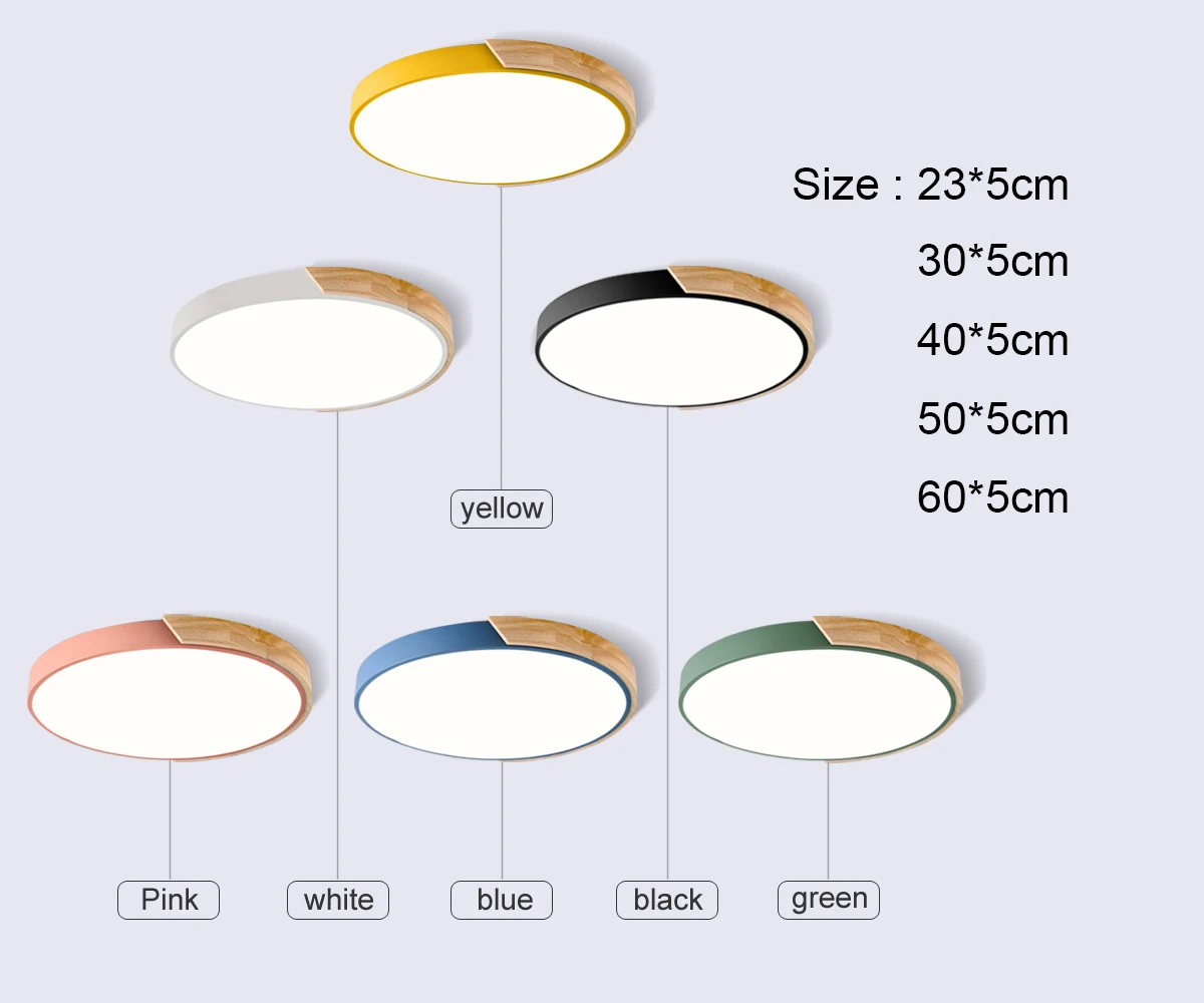  Nordic Wood led Ceiling Light Lamp Living Room Lighting Fixture Bedroom Kitchen Surface Mount Ceili - 4000012269461