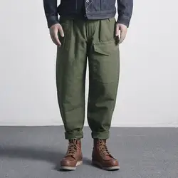 NC-0002 США Военная униформа Стиль мужские брюки-карго 10 унц. Хлопок Винтаж OG107 Свободные повседневные штаны