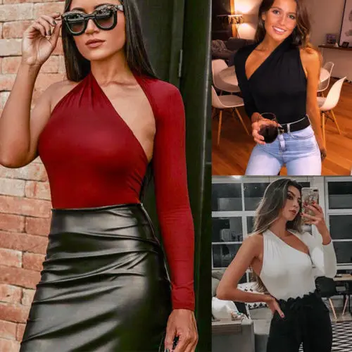 Новые пикантные однотонные Для женщин с длинным рукавом Тощий Bodycon бинты
