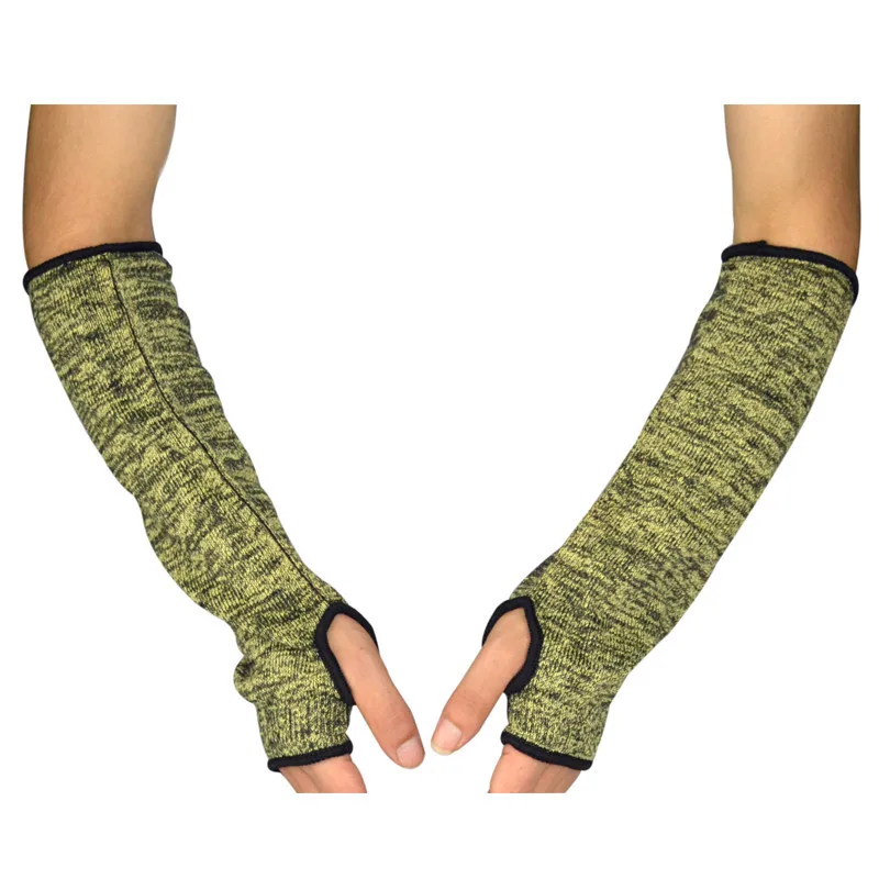 

camouflage knitted anti-cutting /anti-hurt hand elbow and arms 36-45cm protecting fiber sleeve for heavier working enviroment