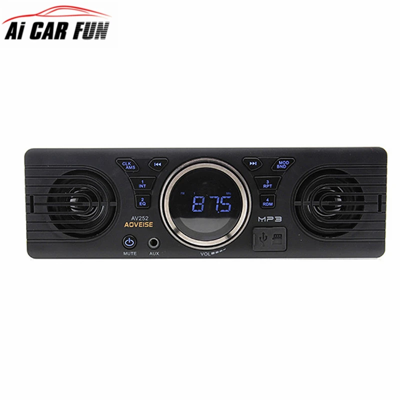 Car Radio Tuner In dash Audio AV252 12V MP3 Player Car Stereo FM Radio Bluetooth 2 loudspeakers