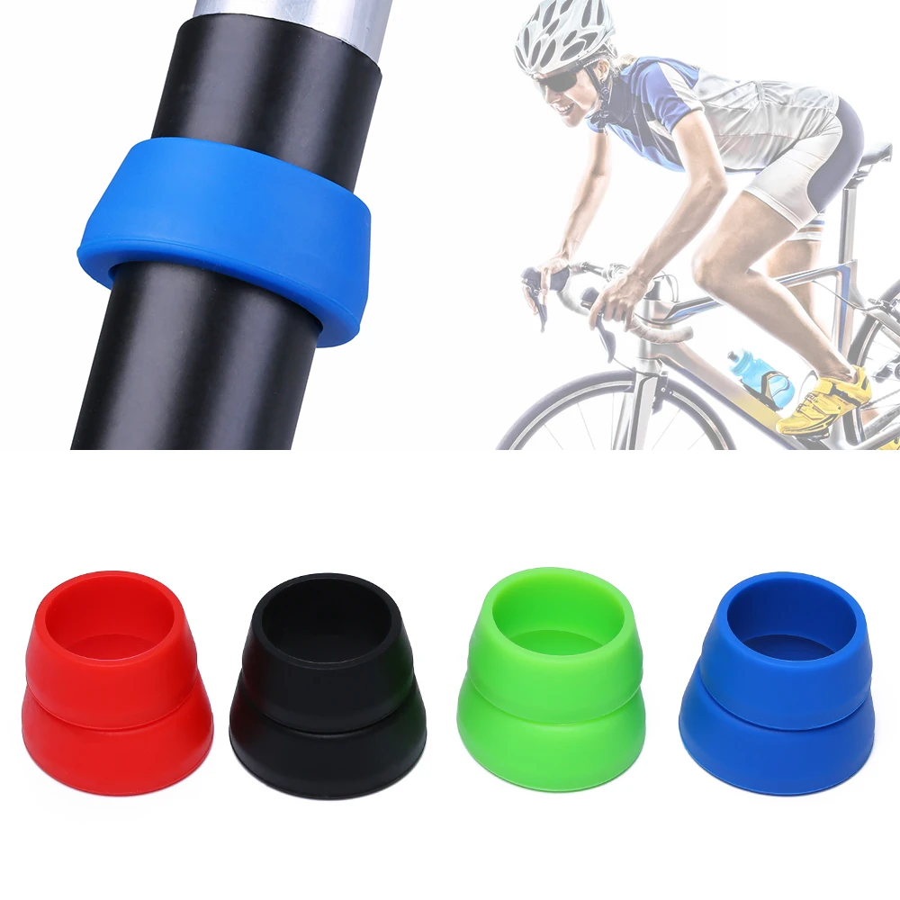 1Pcs Silicone Waterproof Bicycle Seatpost Case Protective Ring 4 Colors