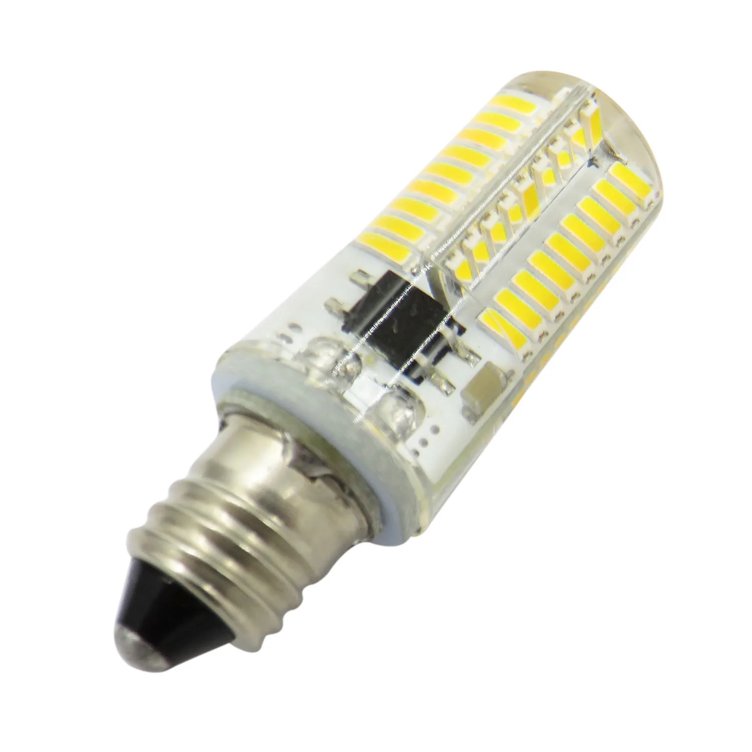 Dimming E11 LED Silicone Corn Bulb Mini lamp 72 Led SMD 4014 110V 100V