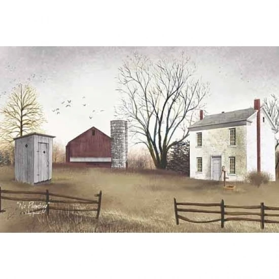 No Plumbing Poster Print by Billy Jacobs (18 x 12)