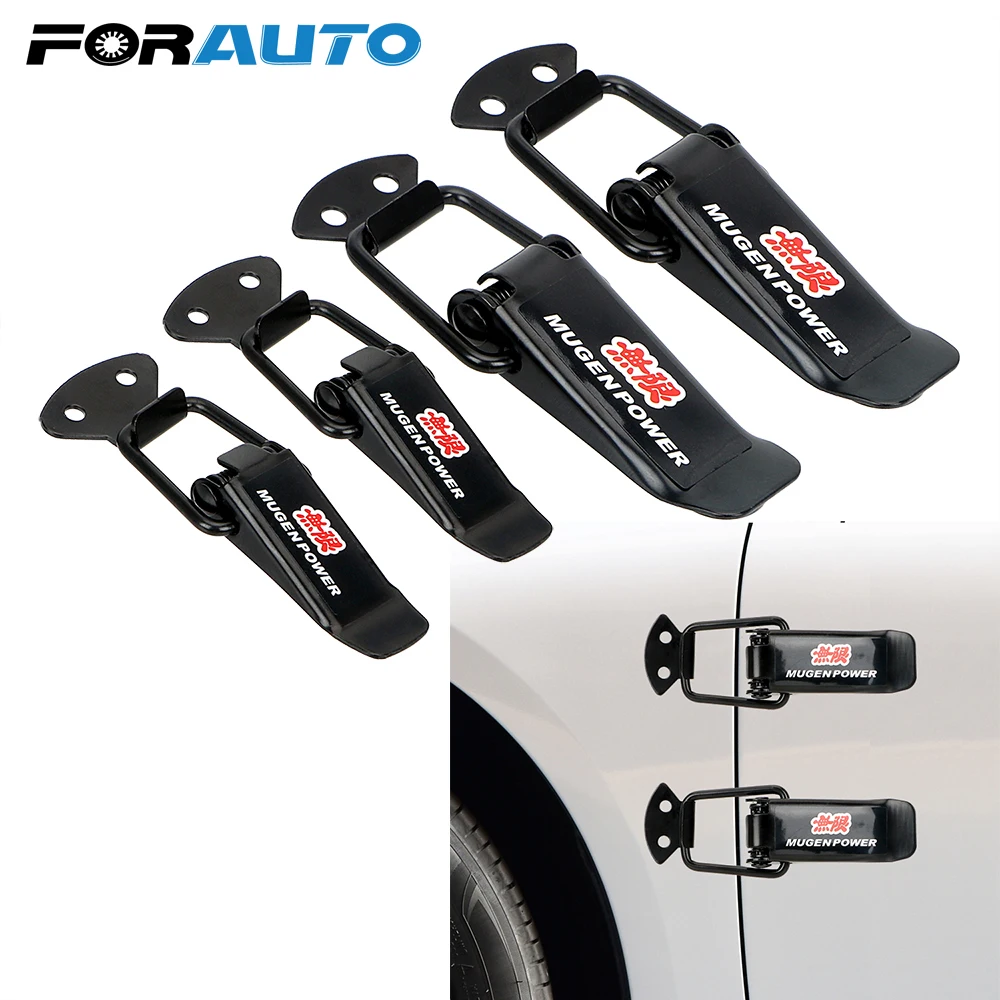 

FORAUTO 2pcs Quick Release Fasteners Car Bumper Security Hook Lock Clip Kit for Racing Car Truck Hood Clip Hasp Auto Accessories
