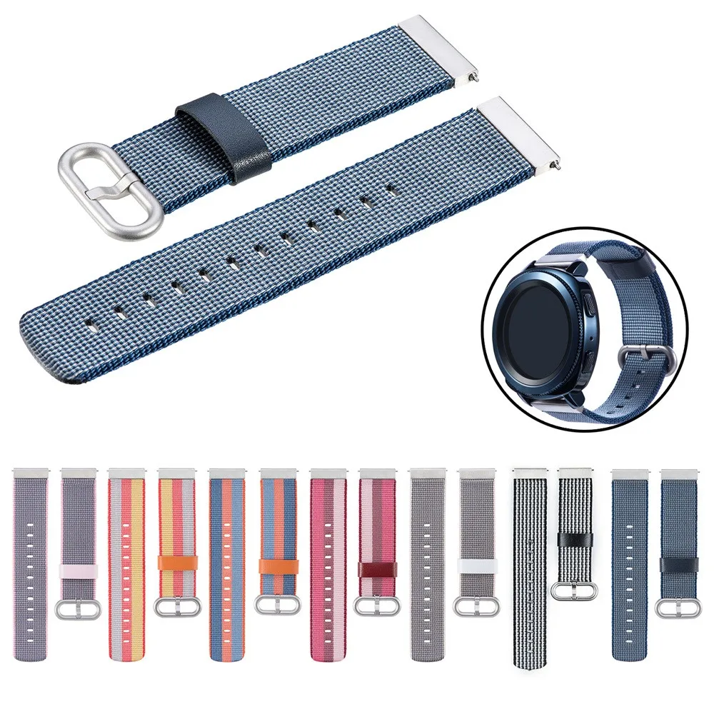 

Nylon weave Band Wrist Watch Strap 20mm For Pebble Time Round /PEBBLE 2 Bracelet Strap Watch Band Classic Design