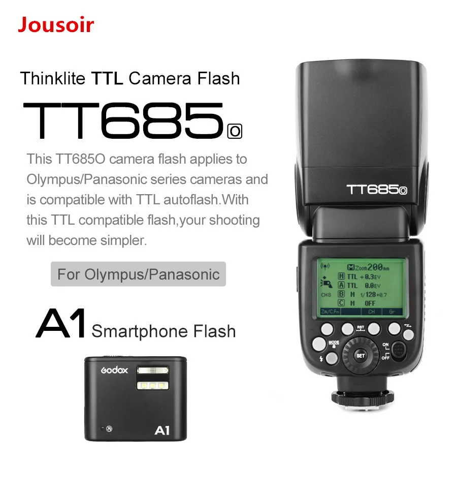 Бесплатная доставка DHL вспышка Godox TT685O HSS TTL с вспышкой A1 для телефона со