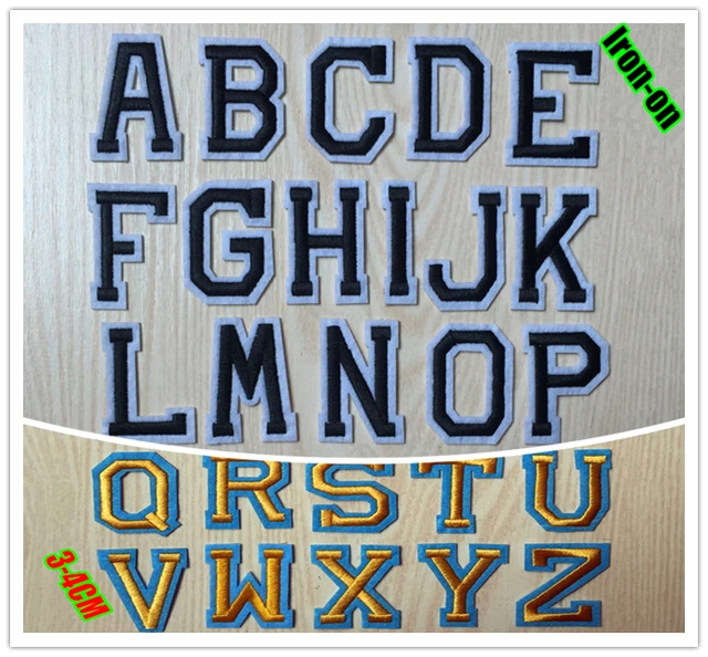 Functional wilsonagirardj letter patches iron on cloth patch a z 26 letters Functional wilsonagirardj letter patches iron on cloth patch a z 26 letters