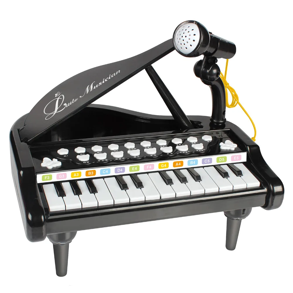 

24 Keys Piano Keyboard Music Toy Baby Electronic Musical Multifunctional Instruments with Microphone for Kids