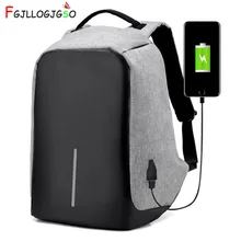 

FGJLLOGJGSO 15 inch Laptop Backpack USB Charging Anti Theft Backpack 2018 Men Travel Backpack Waterproof School Bag Male Mochila