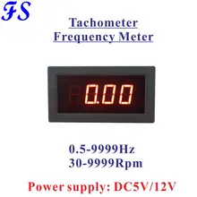 YB5135FT светодиодный цифровой частотомер 9999 Гц Cymometer Freq Панель метр Тахометр 30-9999 об/мин Напряжение питания DC 5 в 12 В 0,56 ''светодиодный