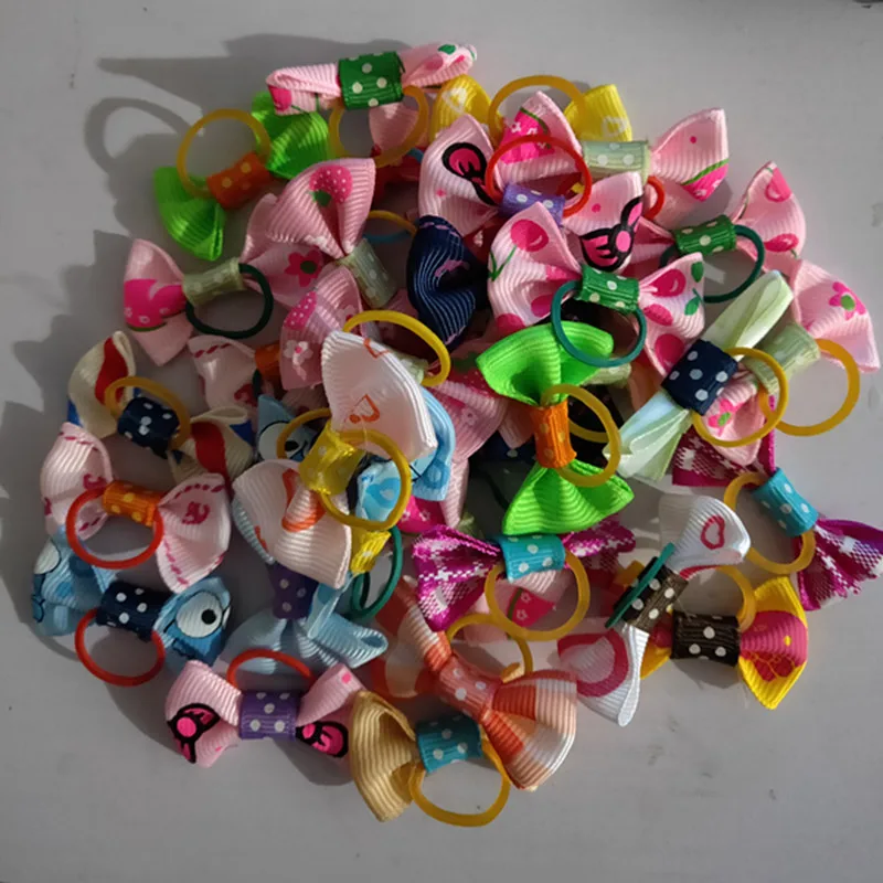 

Dog Hair Accessories Handmade Pet Products Dog Grooming Bows Pet Hair Tie Dog Bow 50pcs/lot